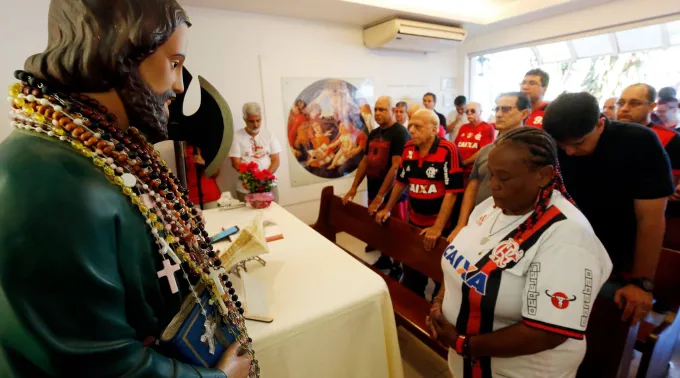 Missa de são Judas Tadeu na sede do Flamengo | Facebook Clube de Regatas do Flamengo