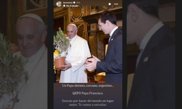 CBF, Messi e Infantino: veja as homenagens do mundo do esporte para o papa Francisco