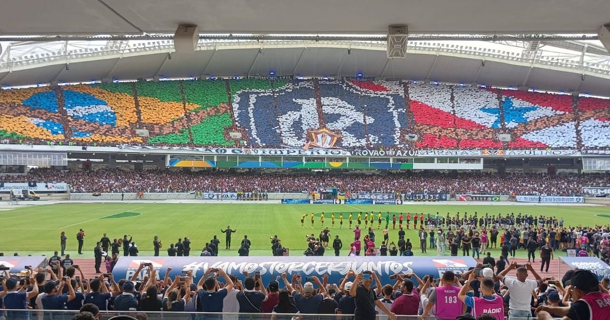 Torcida do Remo faz mosaico em homenagem ao Círio: 'Abençoados pela Virgem de Nazaré